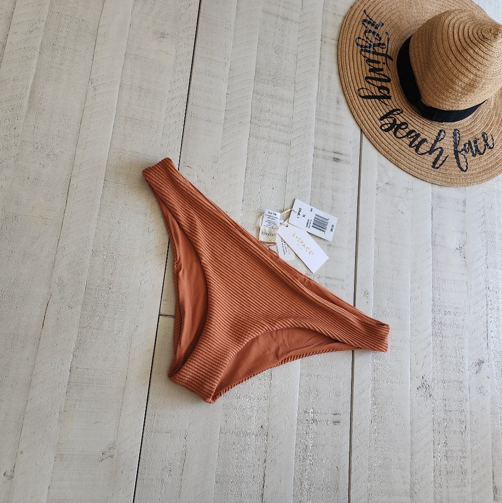 L* Space Swim Revolve Sandy Bottom Bikini Bottom Sienna Brown Orange Size XL NWT